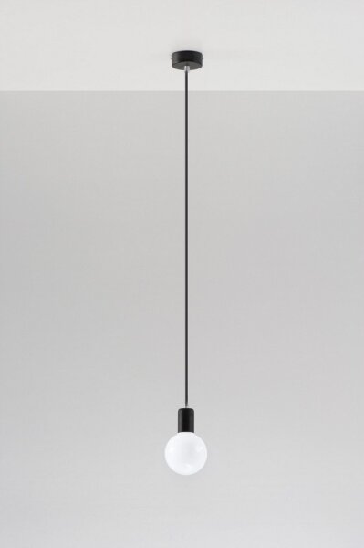 Lampadario a sospensione con filo EDISON 1xE27/60W/230V nero