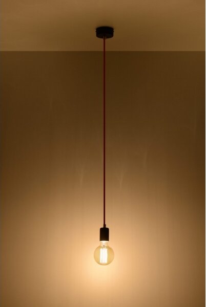 Lampadario a sospensione con filo EDISON 1xE27/60W/230V nero