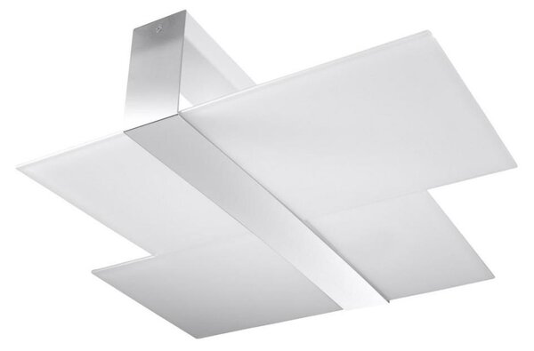 Sollux SL.0188 - Plafoniera MASSIMO 2xE27/60W/230V bianco/cromo