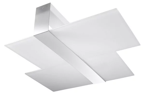 Sollux SL.0188 - Plafoniera MASSIMO 2xE27/60W/230V bianco/cromo
