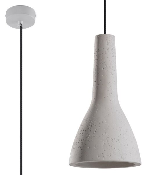 Lampadario a sospensione con filo EMPOLI 1xE27/15W/230V bianco