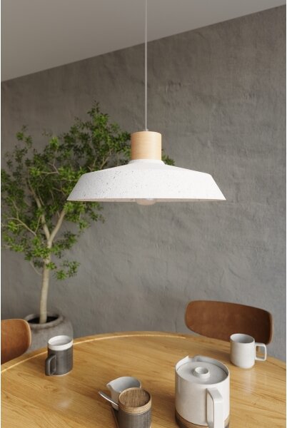 Sollux SL.0282 - Lampadario a sospensione con filo AFRA 1xE27/60W/230V grigio/legno naturale