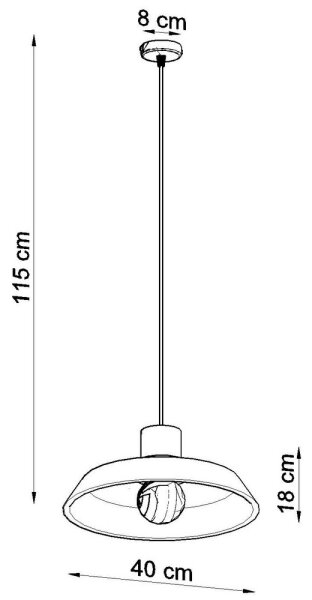 Sollux SL.0282 - Lampadario a sospensione con filo AFRA 1xE27/60W/230V grigio/legno naturale