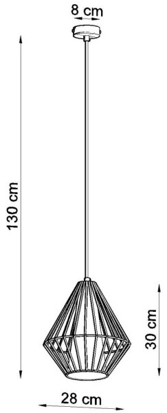 Lampadario a sospensione con filo DEMI 1xE27/60W/230V bianco