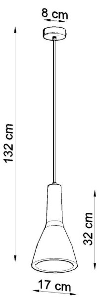 Lampadario a sospensione con filo EMPOLI 1xE27/15W/230V bianco