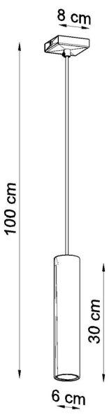 Sollux SL.0323 - Lampadario a sospensione con filo LAGOS 1 1xGU10/10W/230V bianco
