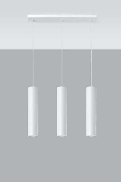 Sollux SL.0325 - Lampadario a sospensione con filo LAGOS 3 3xGU10/10W/230V bianco