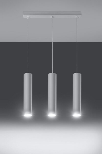 Sollux SL.0325 - Lampadario a sospensione con filo LAGOS 3 3xGU10/10W/230V bianco