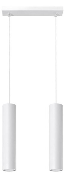 Sollux SL.0324 - Lampadario a sospensione con filo LAGOS 2 2xGU10/10W/230V bianco