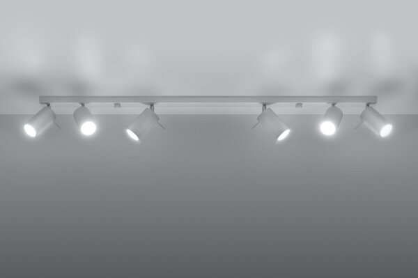 Sollux SL.0333 - Faretto RING 6L 6xGU10/10W/230V bianco
