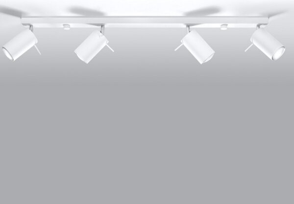 Sollux SL.0331 - Faretto RING 4L 4xGU10/10W/230V bianco