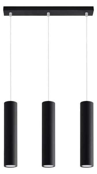 Sollux SL.0329 - Lampadario a sospensione con filo LAGOS 3 3xGU10/10W/230V nero