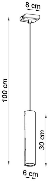 Sollux SL.0327 - Lampadario a sospensione con filo LAGOS 1 1xGU10/10W/230V nero