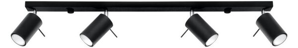 Sollux SL.0332 - Faretto RING 4L 4xGU10/10W/230V nero