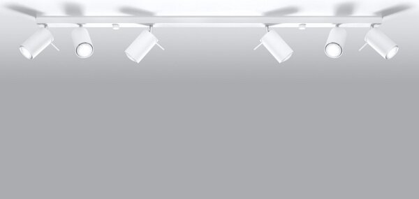 Sollux SL.0333 - Faretto RING 6L 6xGU10/10W/230V bianco