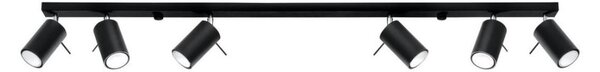 Sollux SL.0334 - Faretto RING 6L 6xGU10/10W/230V nero