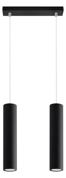 Sollux SL.0328 - Lampadario a sospensione con filo LAGOS 2 2xGU10/10W/230V nero