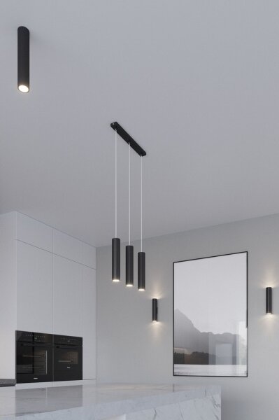 Sollux SL.0327 - Lampadario a sospensione con filo LAGOS 1 1xGU10/10W/230V nero