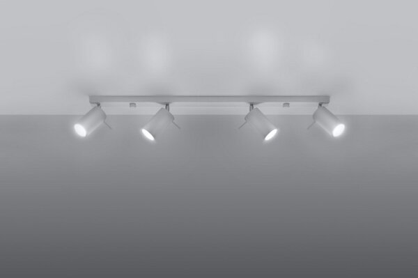 Sollux SL.0331 - Faretto RING 4L 4xGU10/10W/230V bianco