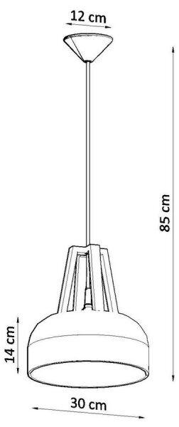 Sollux SL.0387 - Lampadario a sospensione con filo CASCO 1xE27/60W/230V diametro 30 cm