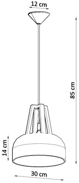 Sollux SL.0390 - Lampadario a sospensione con filo CASCO 1xE27/60W/230V diametro 30 cm