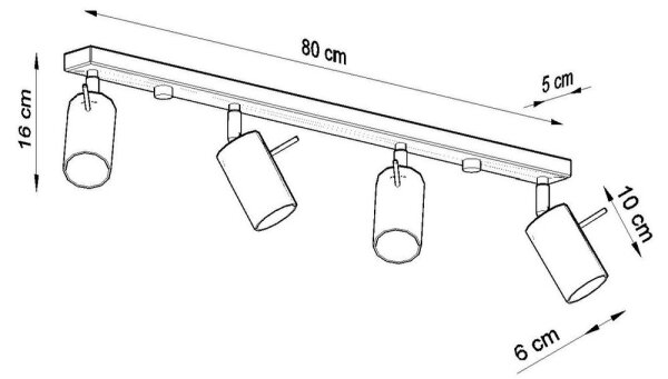 Sollux SL.0453 - Faretto da binario RING 4xGU10/10W/230V