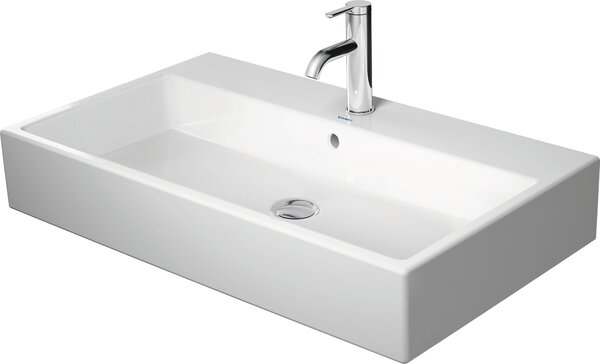 Duravit Vero Cuvette de lavage d'air 80x47cm, avec trop-plein, avec table de robinetterie, 1 trou de robinet, rectifié, 23508000271, 23508000271