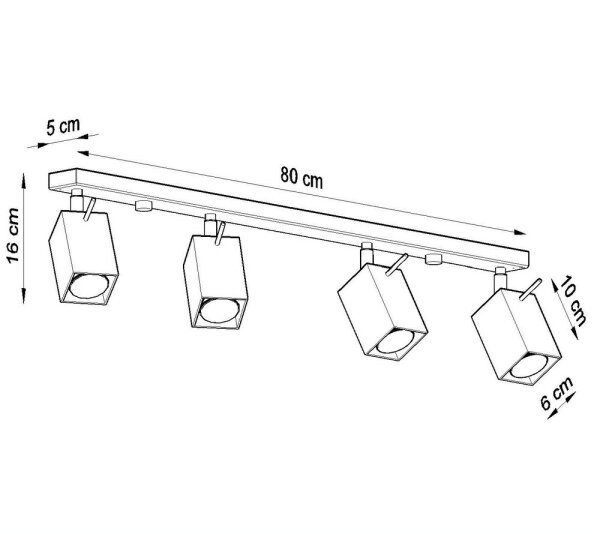 Luce Spot MERIDA 4xGU10/40W/230V bianco