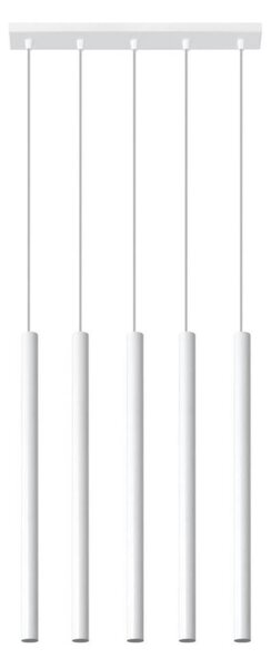 Sollux SL.0468 - Lampadario a sospensione con filo PASTELO 5xG9/8W/230V bianco
