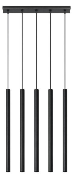 Sollux SL.0472 - Lampadario a sospensione con filo PASTELO 5 5xG9/8W/230V nero