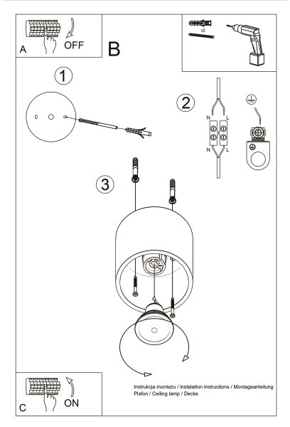 Sollux SL.0488 - Faretto ORBIS 1xGU10/10W/230V calcestruzzo