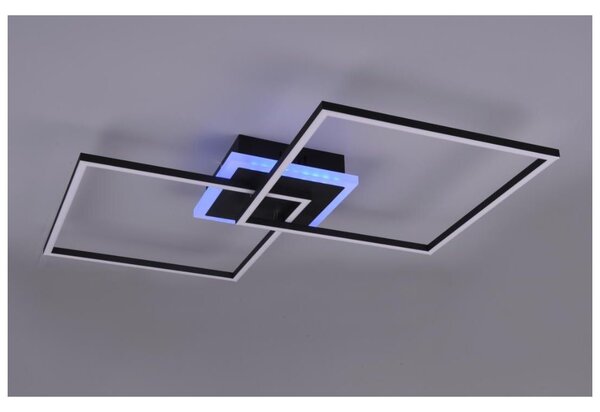 ARRIBO PLAFONIERA NERA LED 35W LUCE 3000K DIMMERABILE RGB CON TELECOMANDO