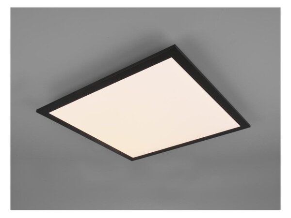 ALPHA PLAFONIERA APPLIQUE QUADRATA CM 45X45 LED 18W LUCE 3000K NERA MODERNA