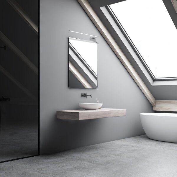 Applique da bagno LED SHINE/11W/230V 45 cm IP44 cromo lucido