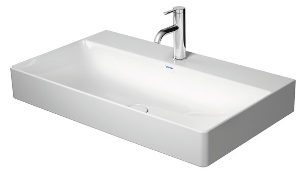 Duravit DuraSquare lavabo, 80x47cm, 1 trou pour robinet, sans trop-plein, vitrifié par le dessous, 2353800041, 2353800041