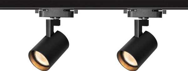 Faretto per sistema a binario VOLF 4xGU10/10W/230V nero