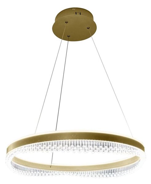 Lampadario LED a sospensione con filo LED/52W/230V diametro 60 cm oro