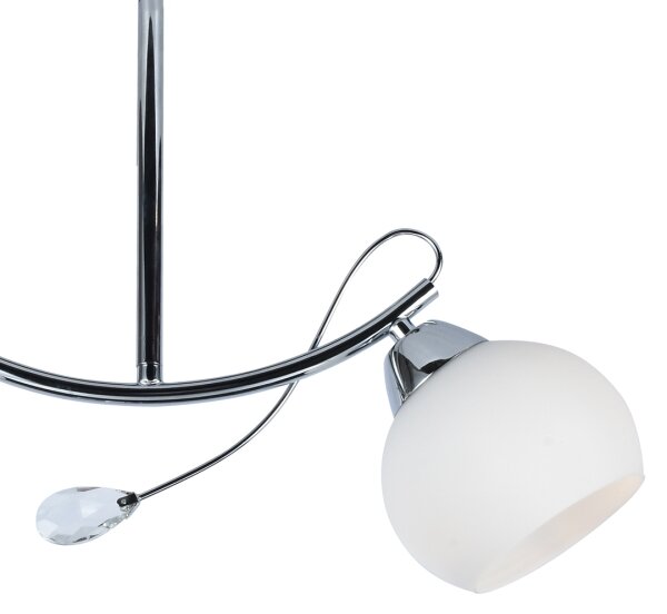 Lampadario a sospensione con supporto rigido CONNOR 2xE27/15W/230V cromo lucido/bianco