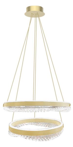 Lampadario LED a sospensione con filo LED/85W/230V diametro 60 cm oro