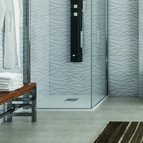 Kamalu box doccia angolare 90x90 due ante battenti finitura cromo | ks2800