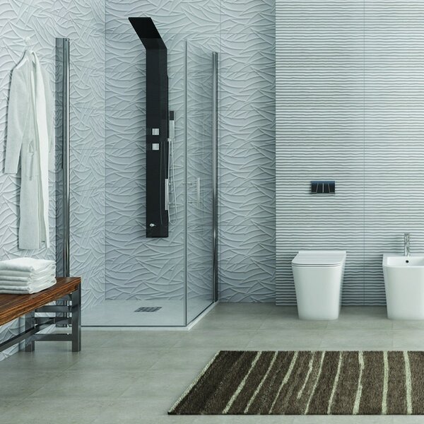 Kamalu box doccia angolare 70x70 due ante battenti finitura cromo | ks2800