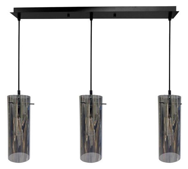 Lampadario a sospensione con filo PADOVA 3xE27/15W/230V nero