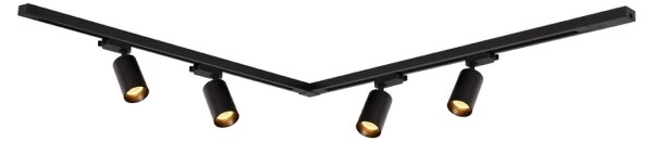 Faretto per sistema a binario PIPE 4xGU10/10W/230V nero