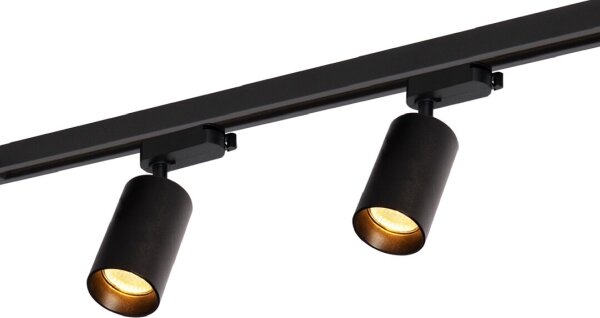 Faretto per sistema a binario PIPE 4xGU10/10W/230V nero