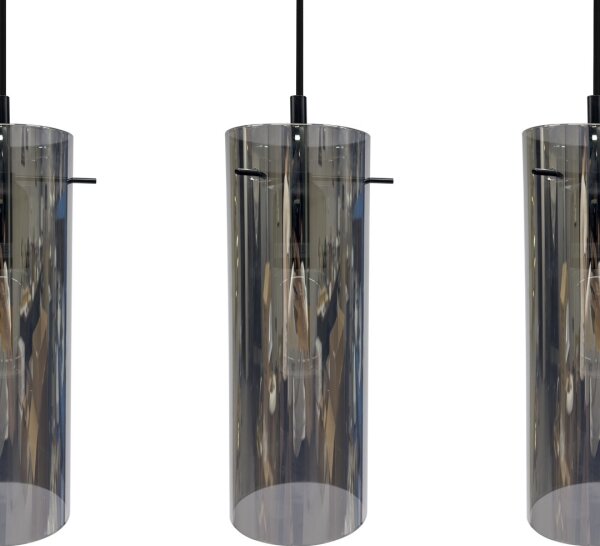 Lampadario a sospensione con filo PADOVA 3xE27/15W/230V nero