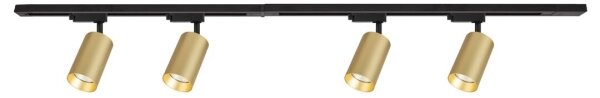 Faretto per sistema a binario PIPE 4xGU10/10W/230V oro/nero