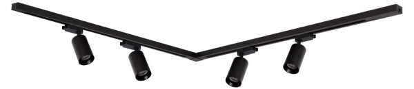Faretto per sistema a binario PIPE 4xGU10/10W/230V nero