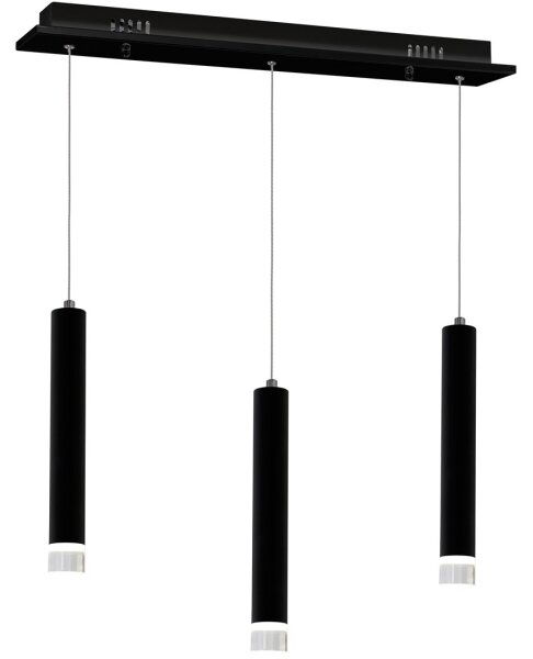 Lampadario LED su corda CARBON 3xLED/15W/230V