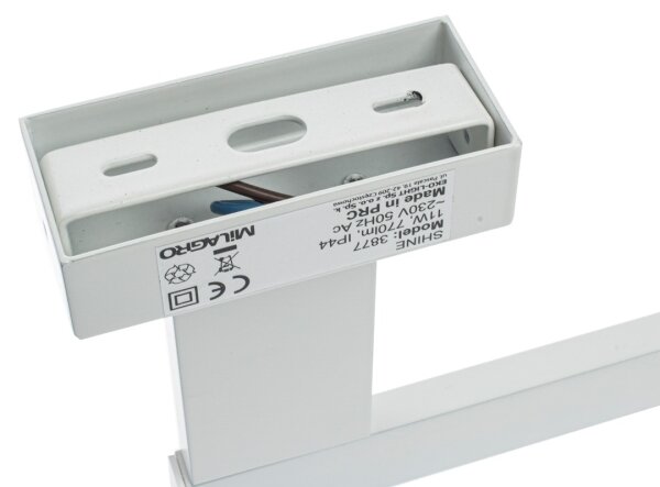 Applique da bagno SHINE LED, 11 W, 230 V, 45 cm, IP44, bianco