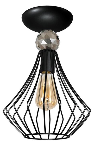 Surface-mounted lampadario JEWEL 1xE27/60W/230V nero